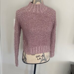 So Pink Textured cropped Knit Sweater size-XS
